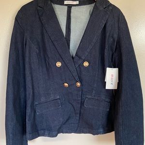Sailor style jean blazer